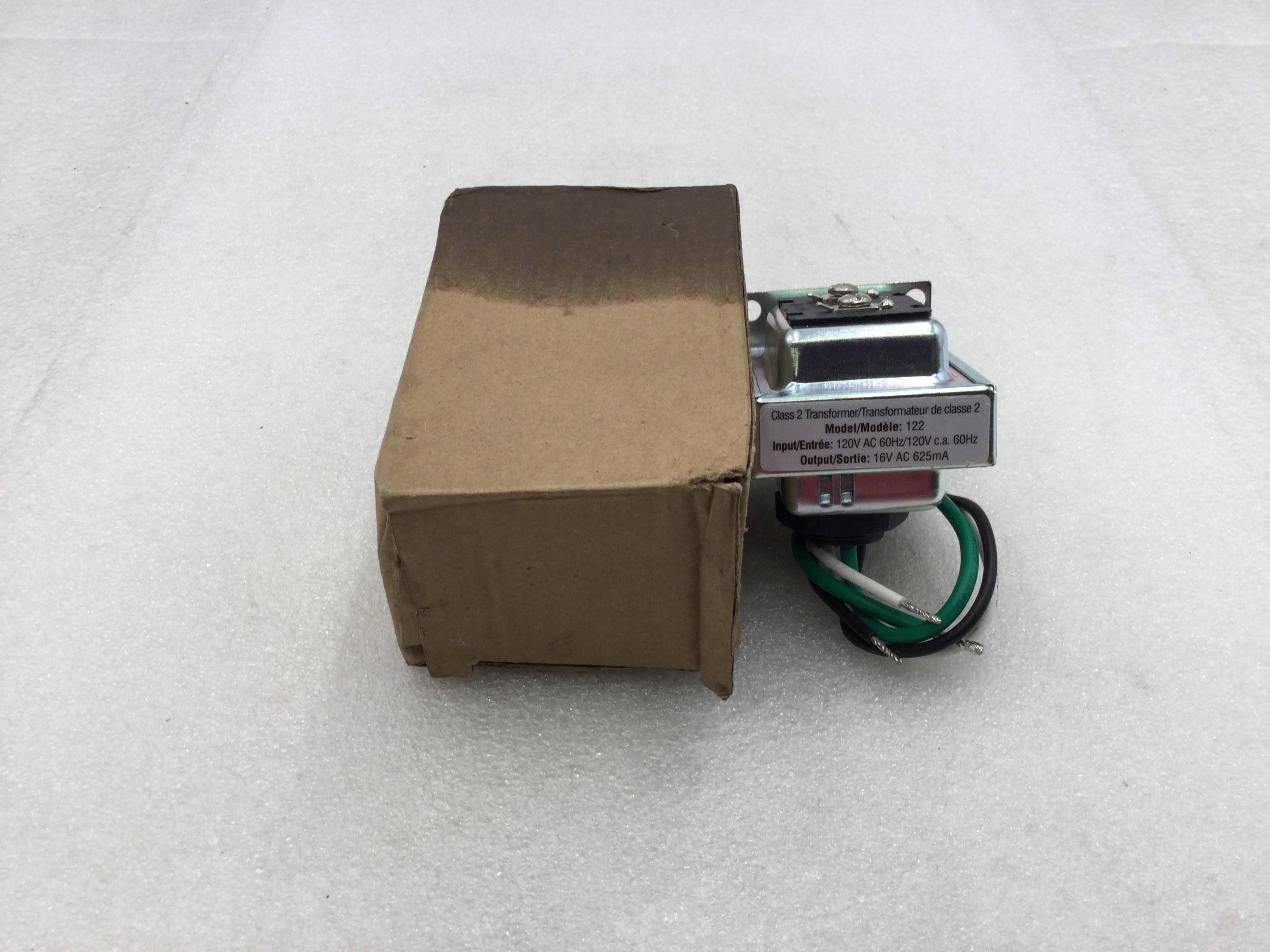 Intertek 122 Class 2 Transformer 120 VAC Primary 16 VAC 625mA Secondar