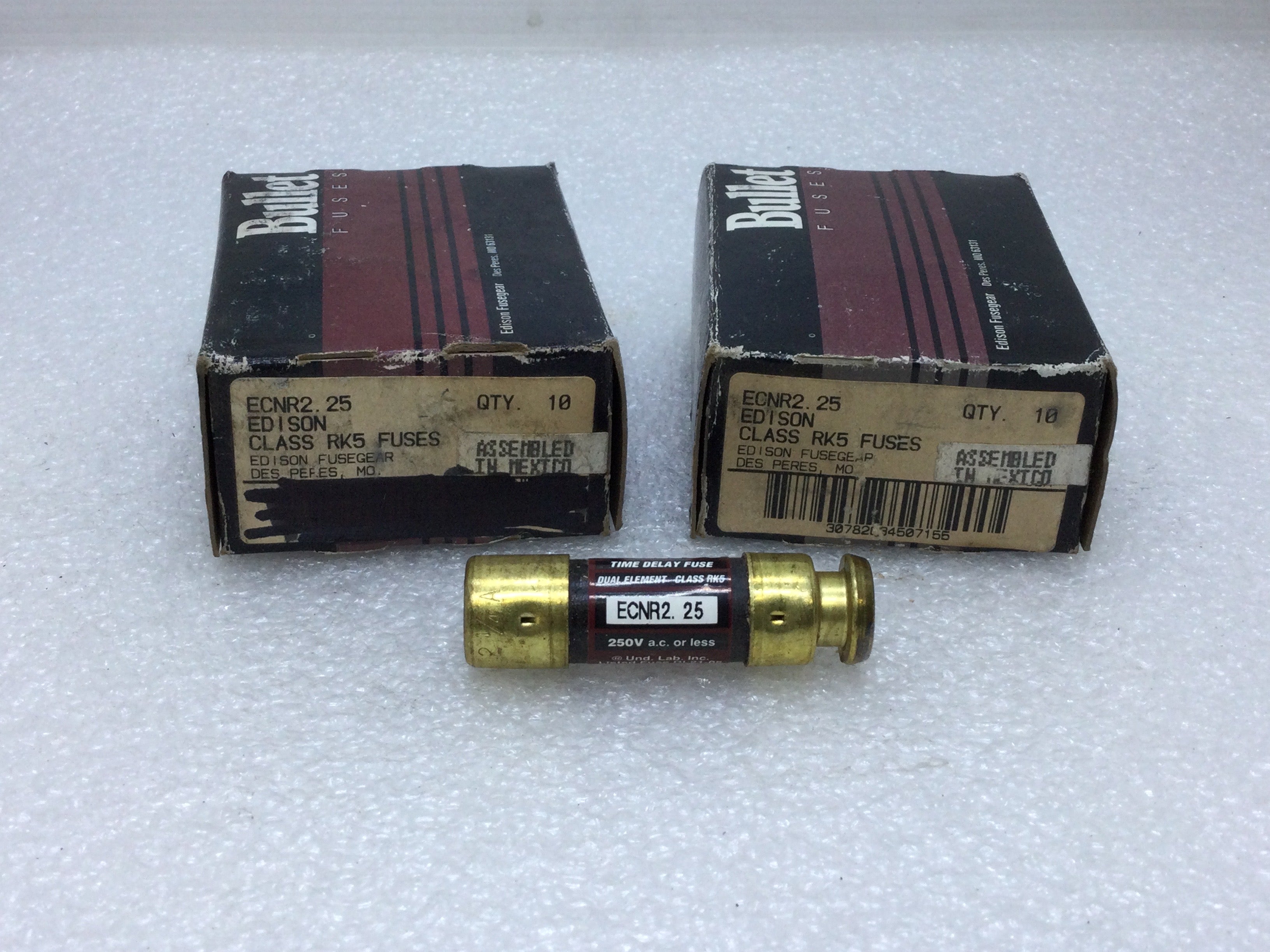 Bullet/Edison ECNR2 .25 Amp 250V or Less Dual Element Time Delay Class