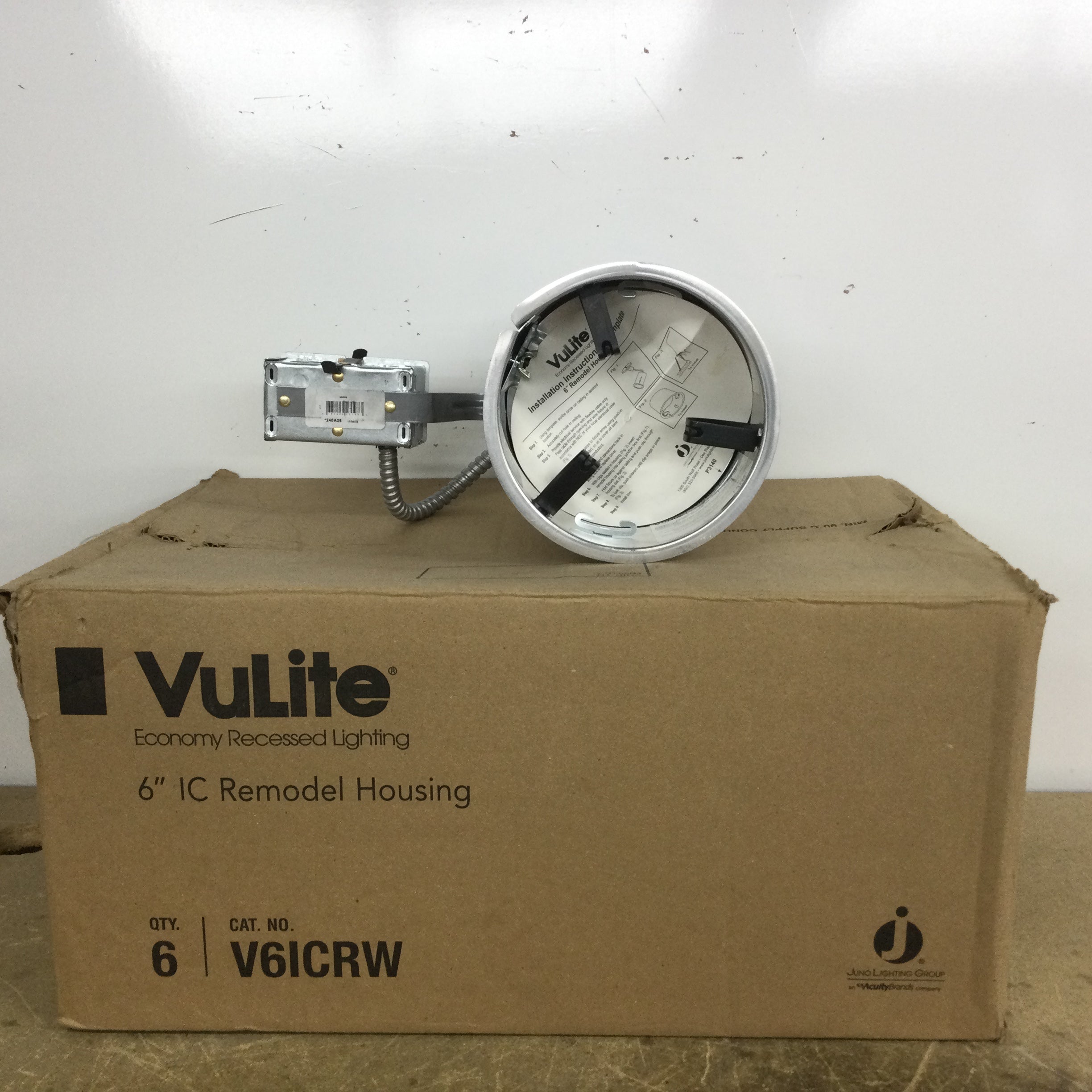 Juno Lighting V6ICRW Vulite 6 Inch IC Remodel Housing Recessed Light 1