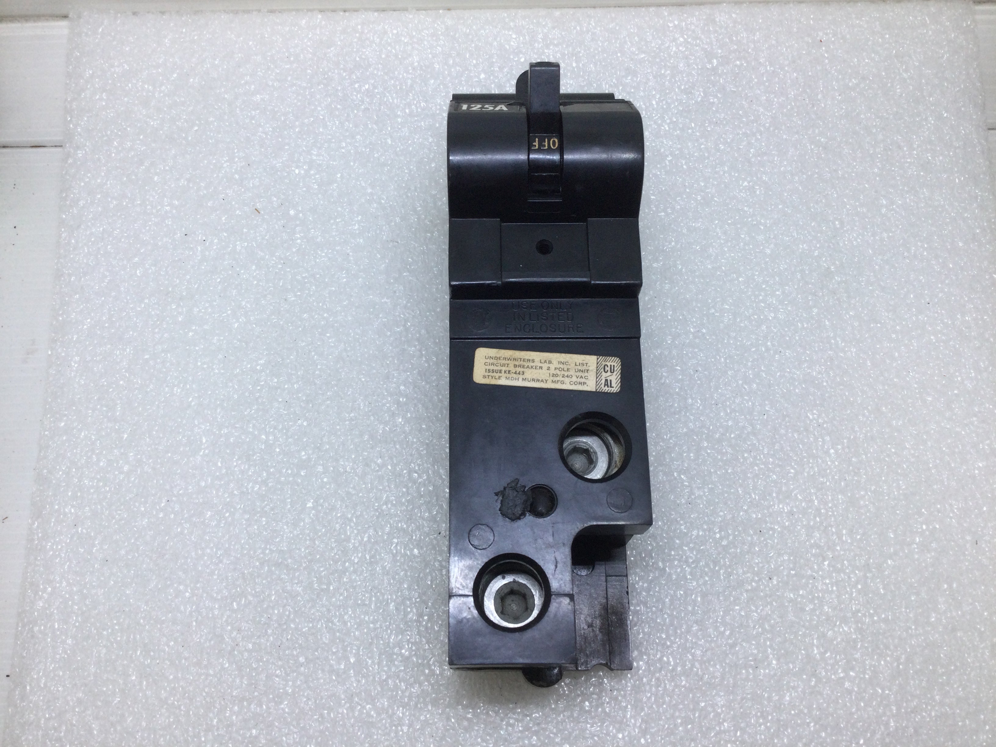 Murray MP2125 Plug-In Mount Type MP-T Circuit Breaker 2-Pole 125-Amp 120/240-Volt AC - Walters Wholesale Electric