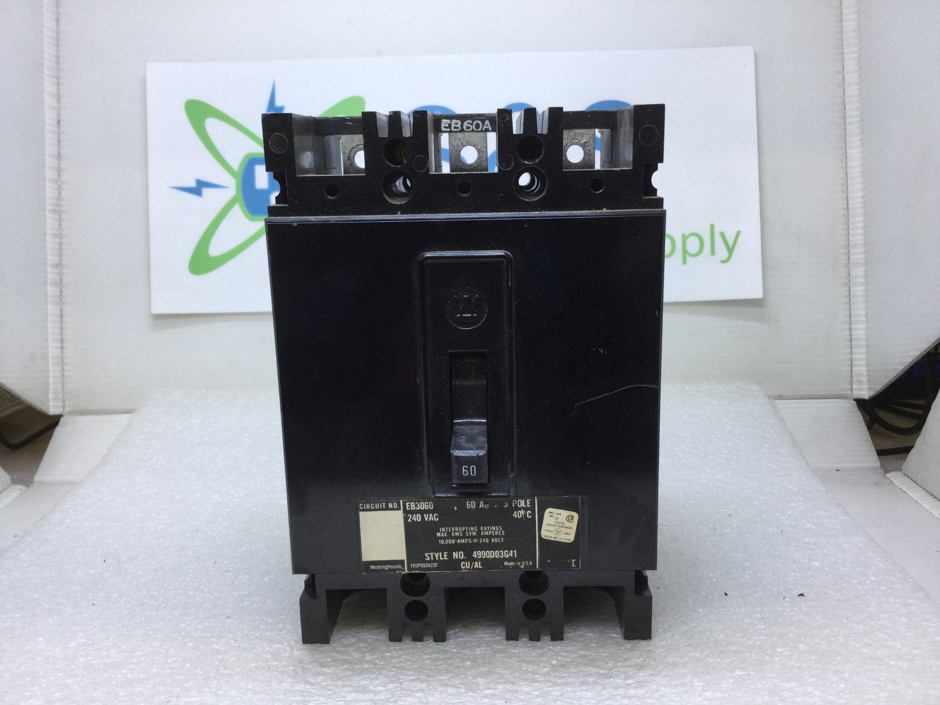 Interruttore Westinghouse 150 Amp 3 Poli 240V AC - Modello CA3150 Usato