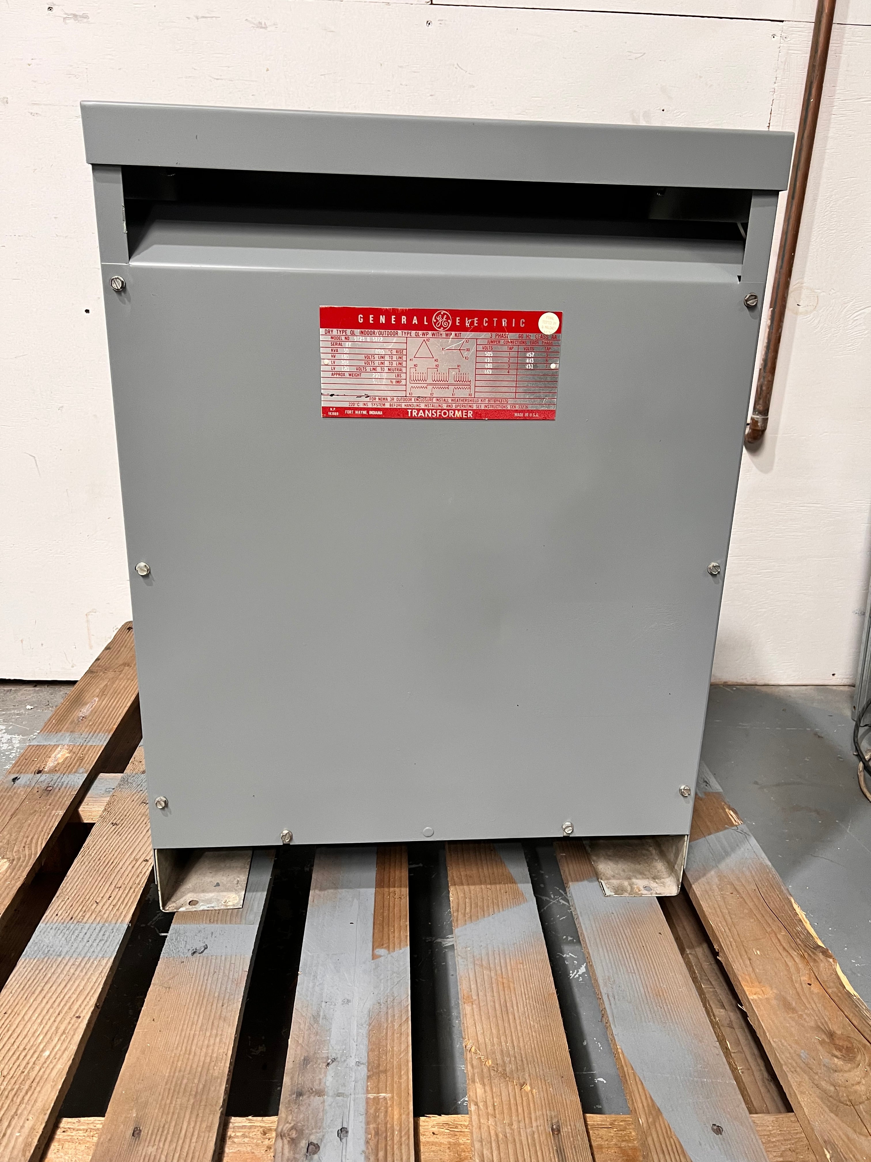 GE General Electric Dry Type Transformer 30KVA 9T23B3872 Phase Type 2
