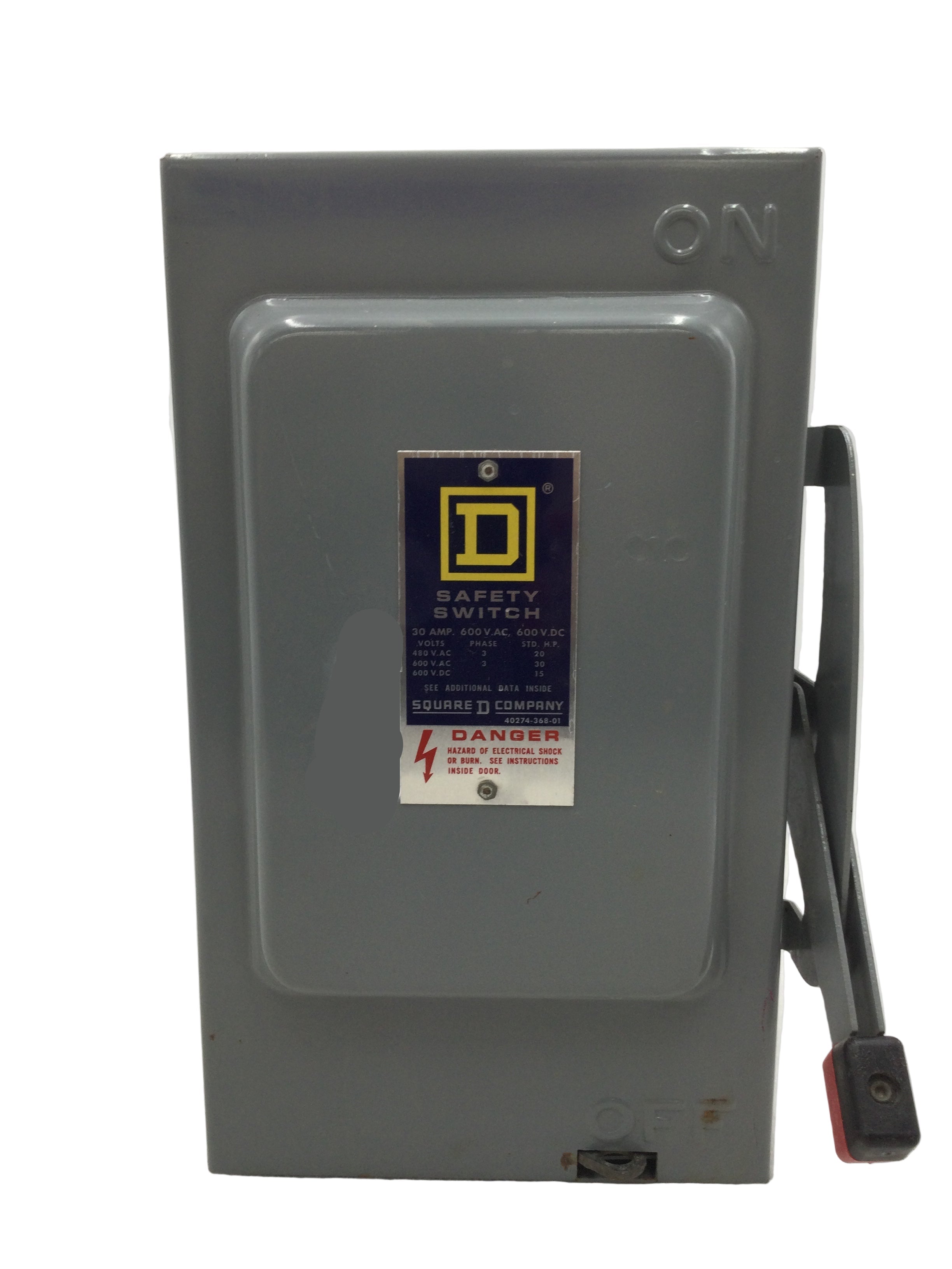 Interruttore Westinghouse/Eaton HF3030 30A 600V &ndash; Usato In Buono Stato &ndash; 3 Poli, Telaio HF, Mark 75
