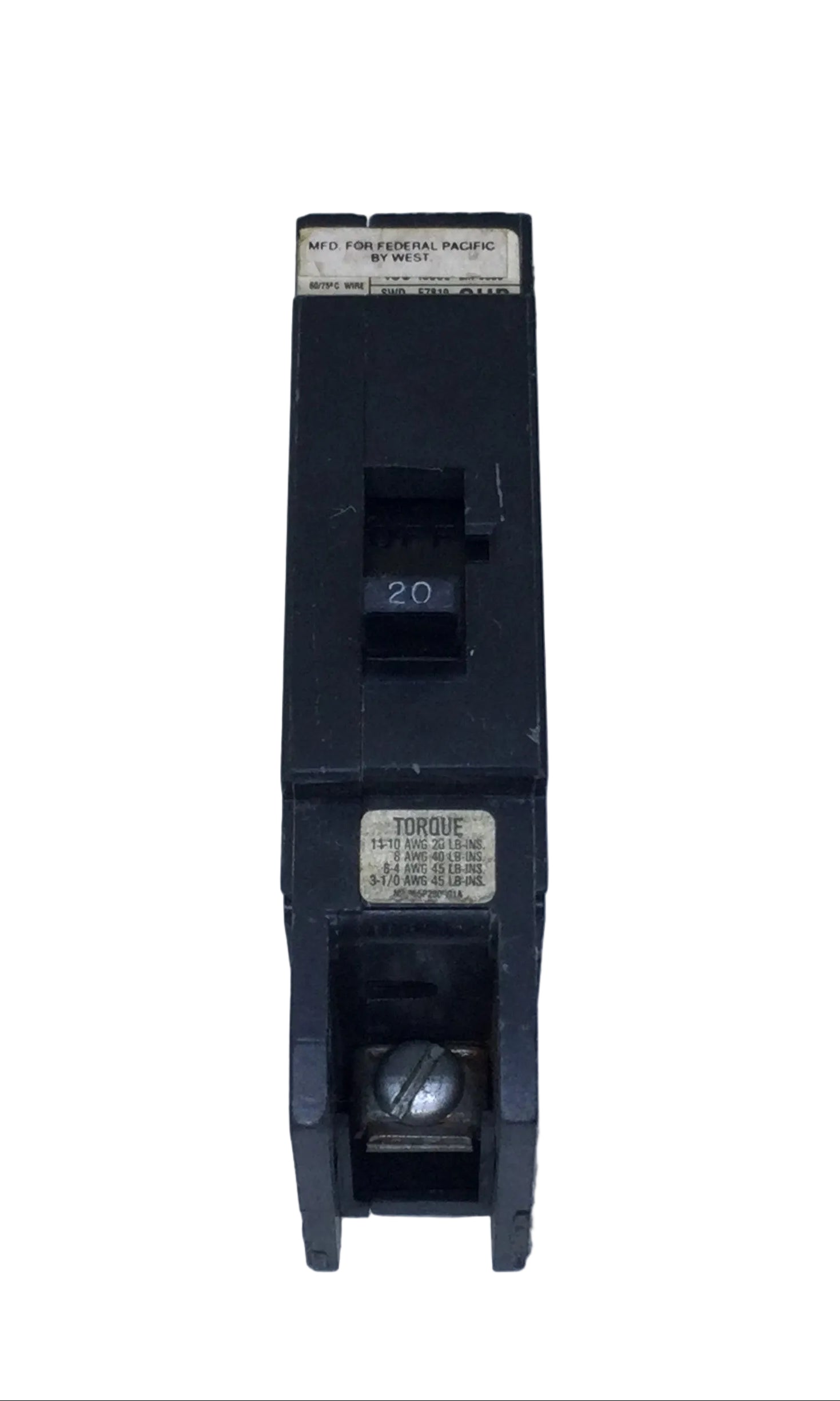thumbnail image 2 of Westinghouse GHB1020 20 Amp 1-Pole Bolt-On Circuit Breaker – 277/480V 2 of 6