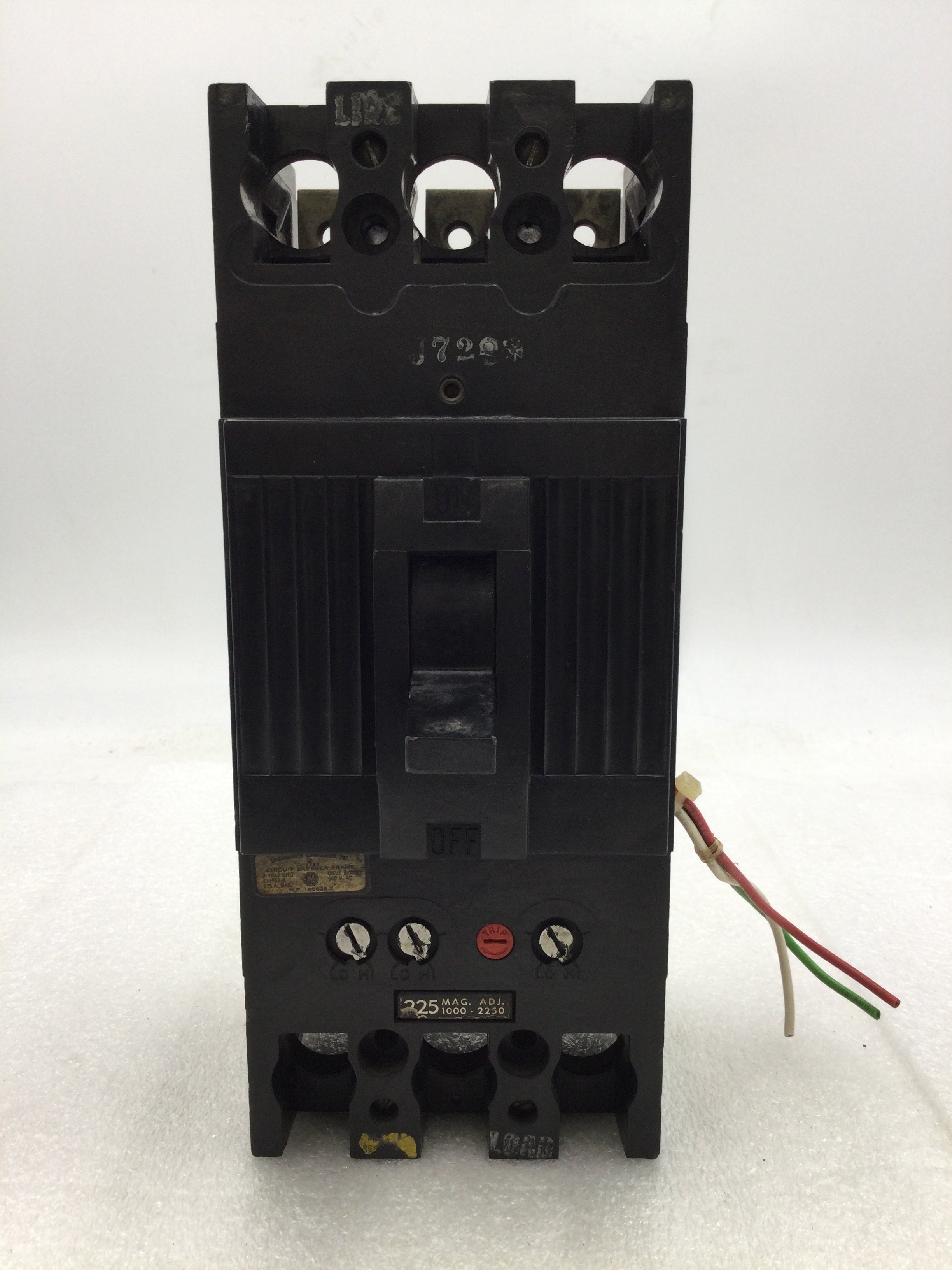 Interruttore Magnetotermico GE 225 Amp 3 Poli, Modello TFJ236225, Usato Ma In Buono Stato