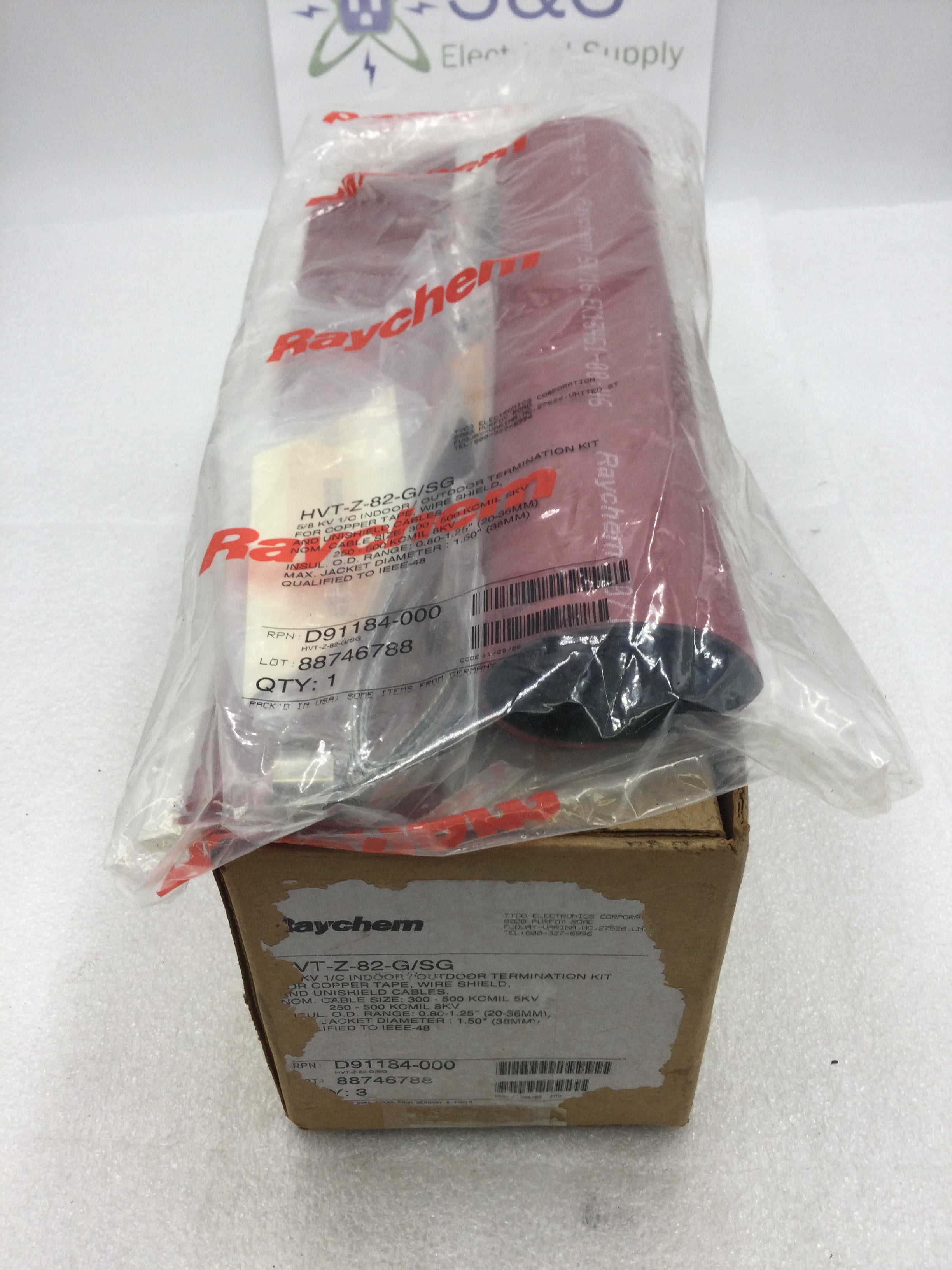 Raychem HVTZ82G/SG Indoor/Outdoor Medium Voltage Termination Kit fo