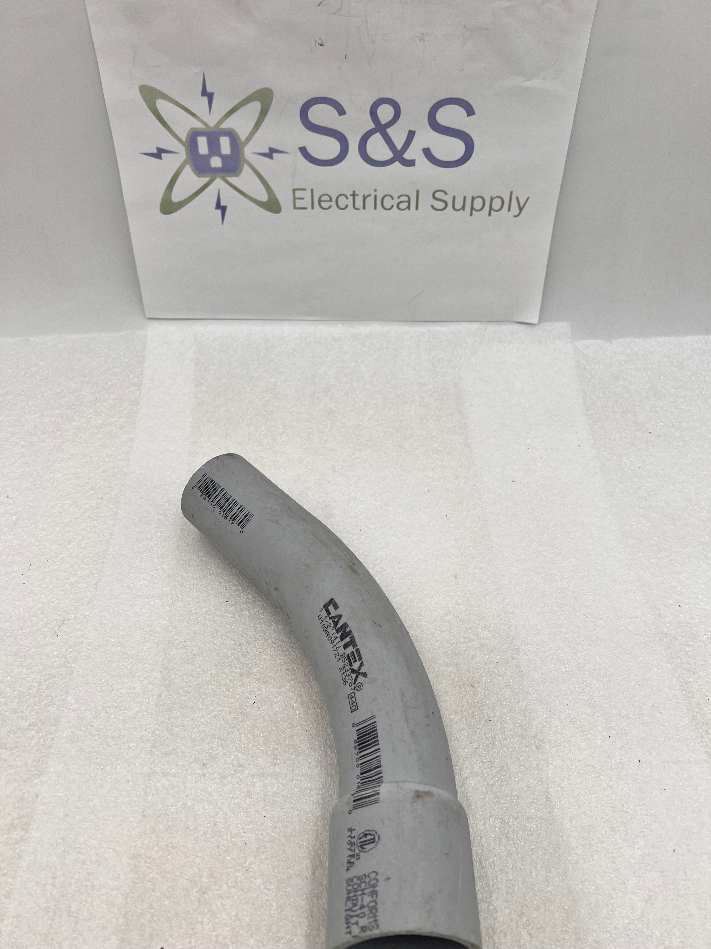 Cantex 1 1/2" in. 45 Degree Schedule 40 PVC Bell End Standard Radius E