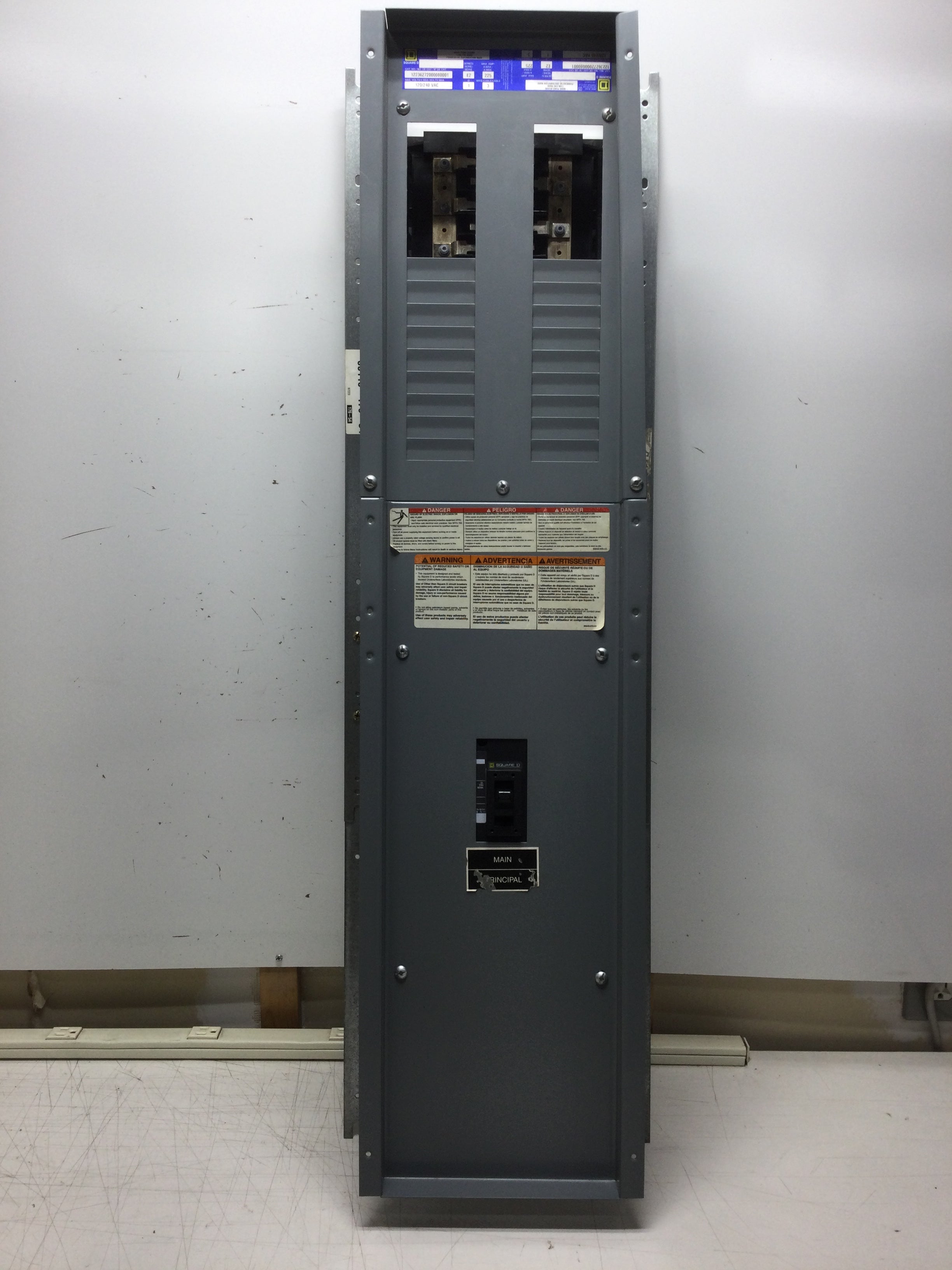 Square D 12236272000080001 NQOD Series E2 Series 225 Amp Main Breaker