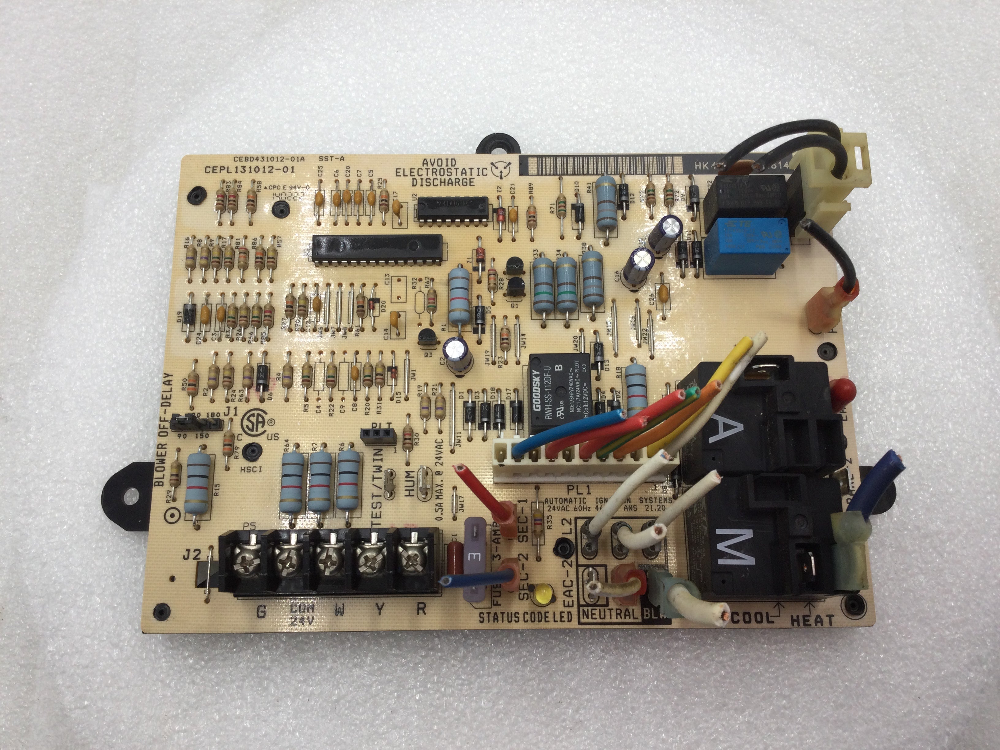 Carrier CEPL131012-01 Furnace Control Board CEBD431012-01A w/ Plastic
