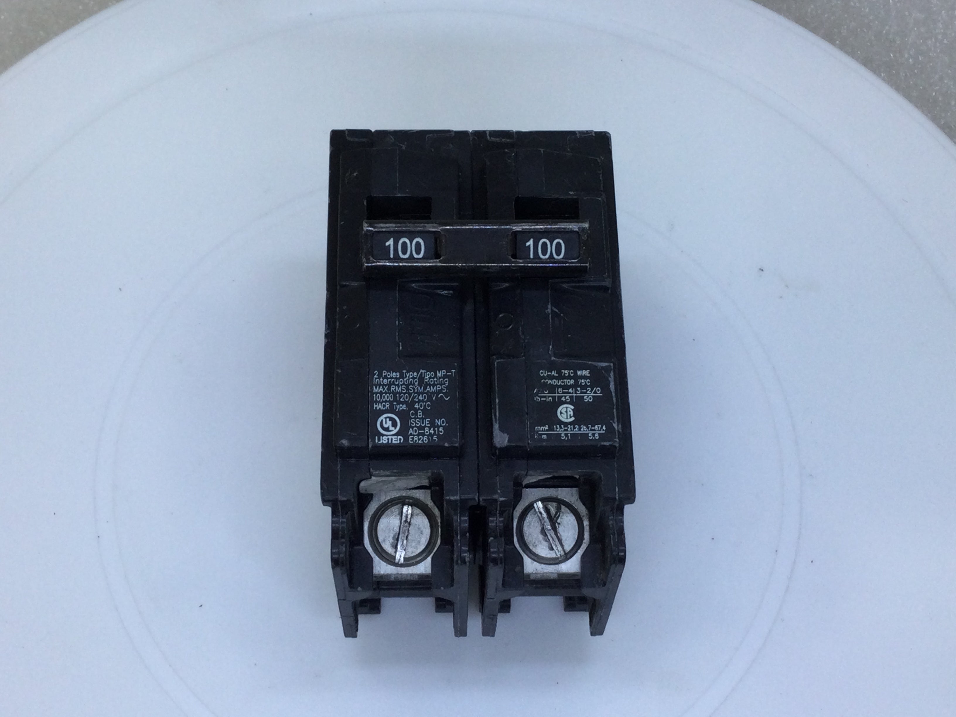 Murray MP2100 100 Amp 2 Pole 120/240V Type MPT Circuit Breaker New