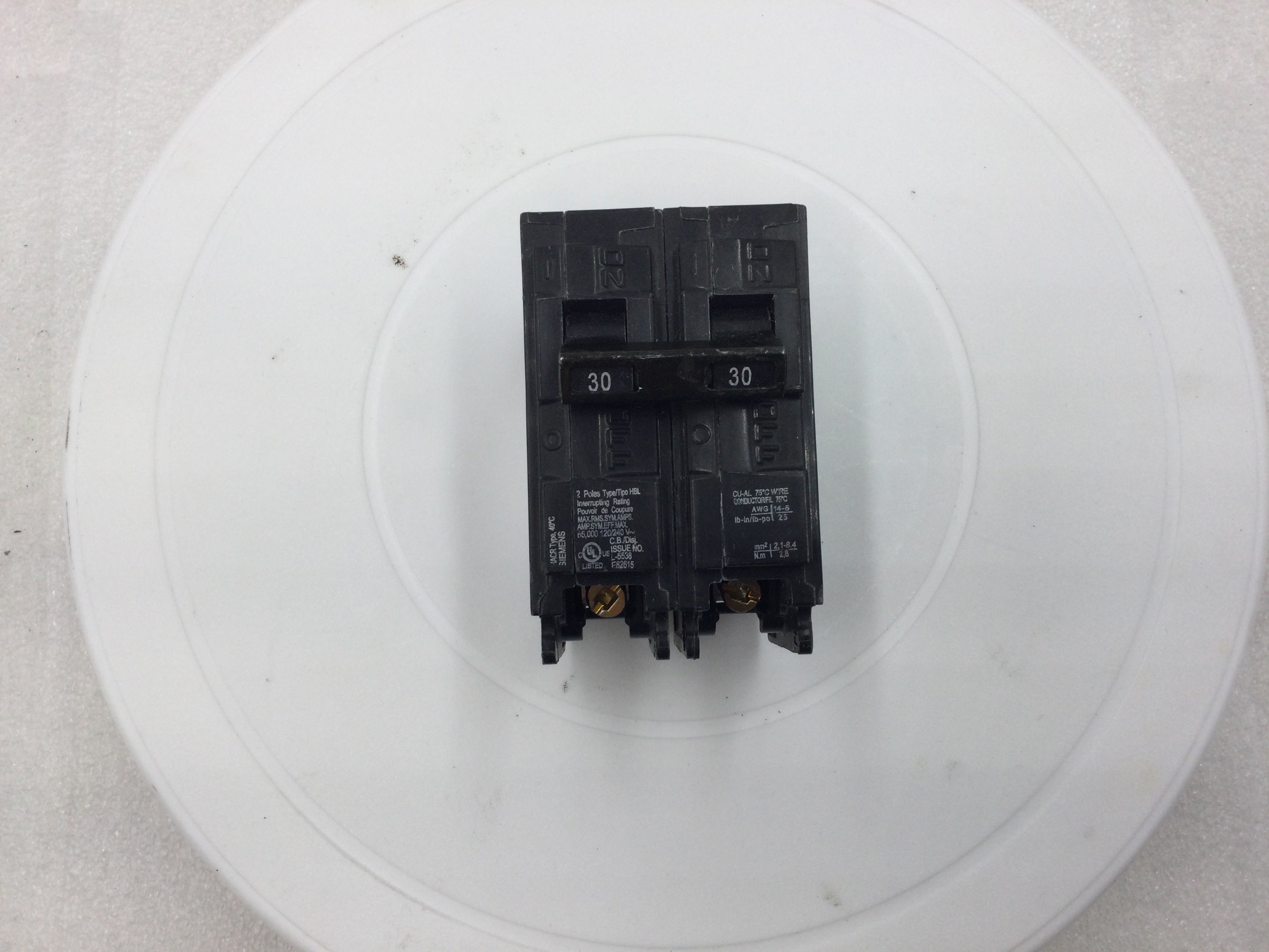 Siemens 125 Amp Panel Hvac Module 599 5511 Siemens Bl Breaker Siemens  B330HH 30-Amp 3-Pole Bolt-In Circuit Siemens Panel Siemens 30 Amp Breaker