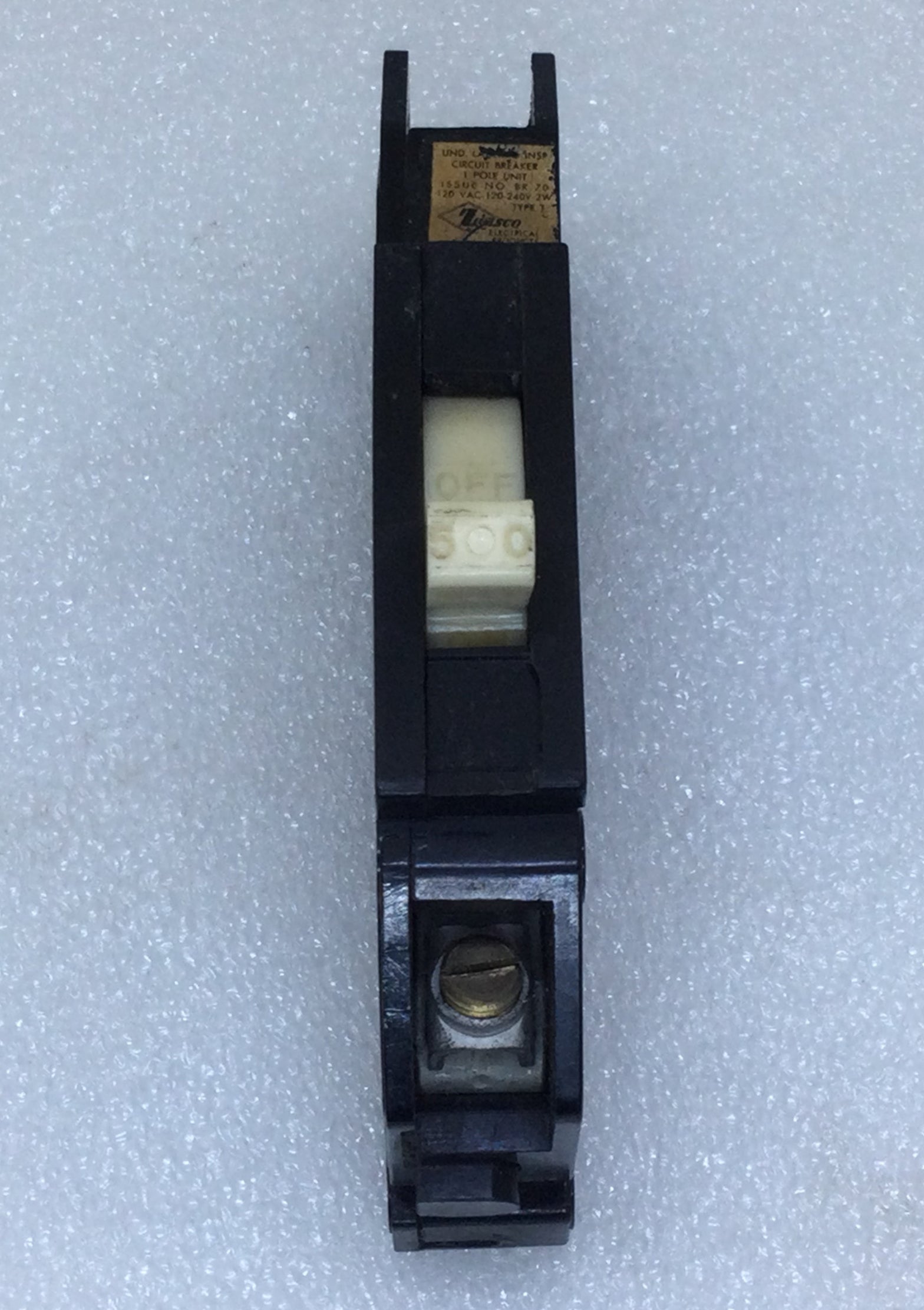 Zinsco T150 50 Amp 1 Pole 120/240V Type T Circuit Breaker - Magnetrip