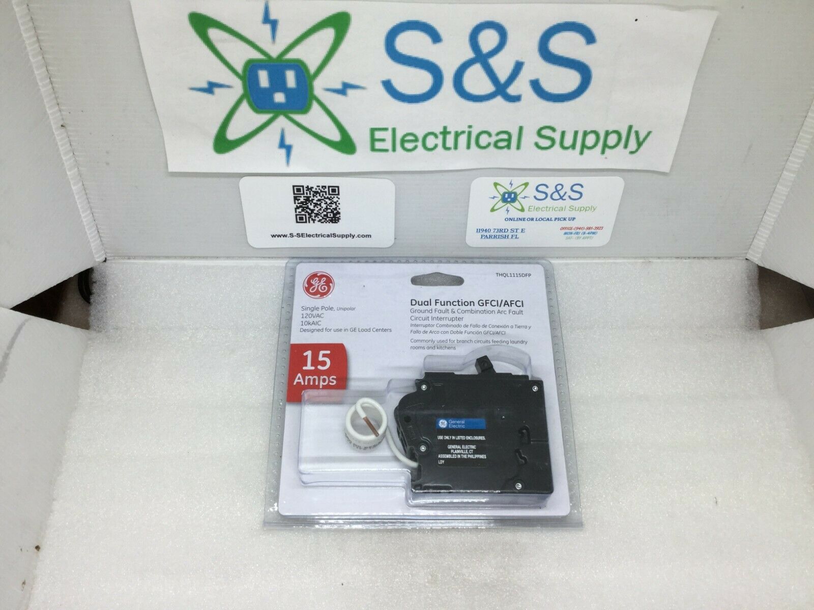 Ge Thql1115dfp Thql1115df Dual Function Afci/Gfci Breaker 15a