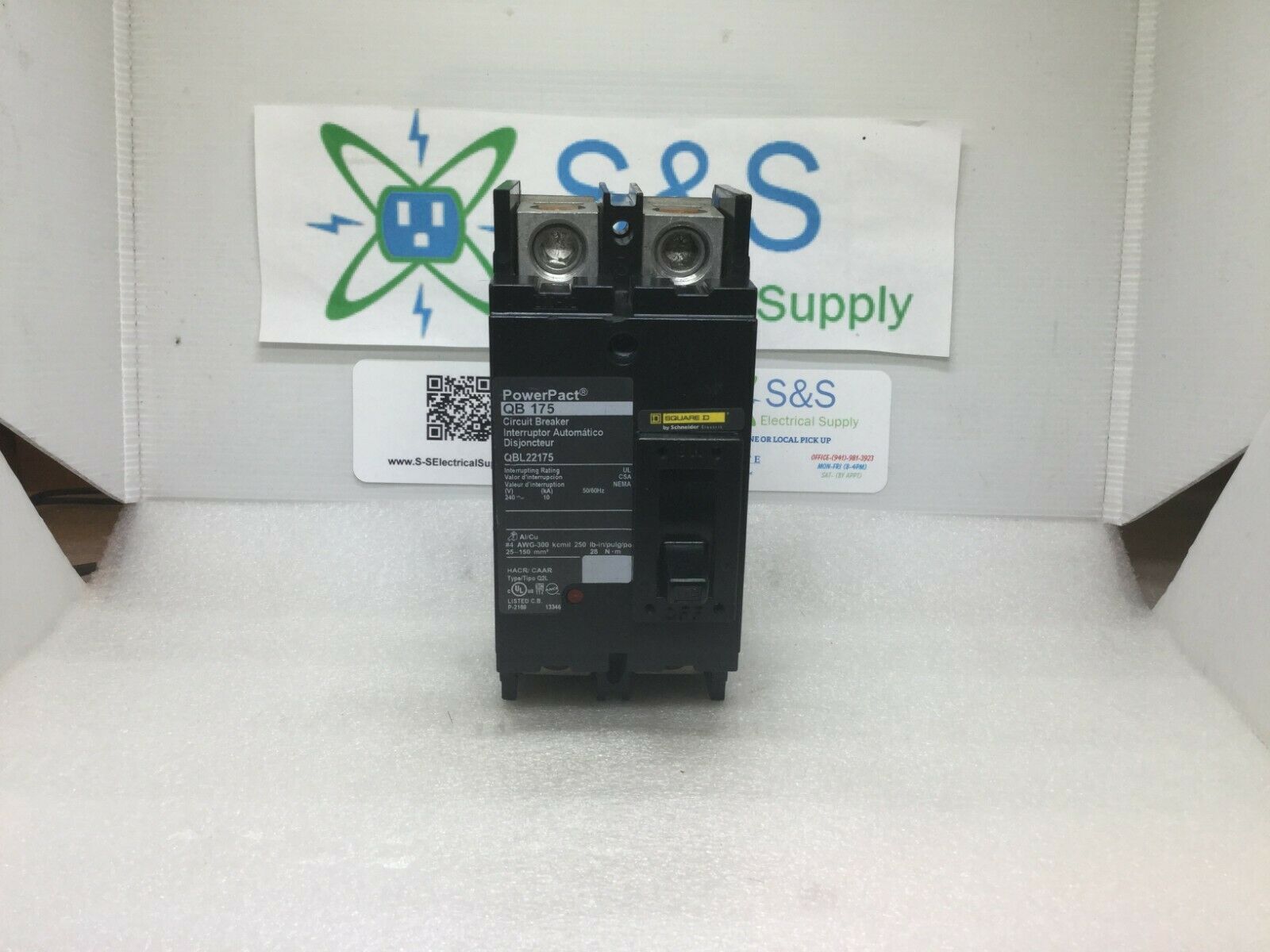 Interruttore Quadrato D QDL22175 Stampato 240V 175A | Nuovo In Scatola