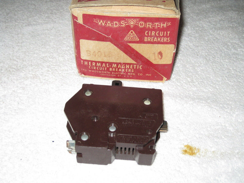 Wadsworth Circuit Breaker B1540 15 40 Twin, 2p Type B  (Metal Tabs)  B21540