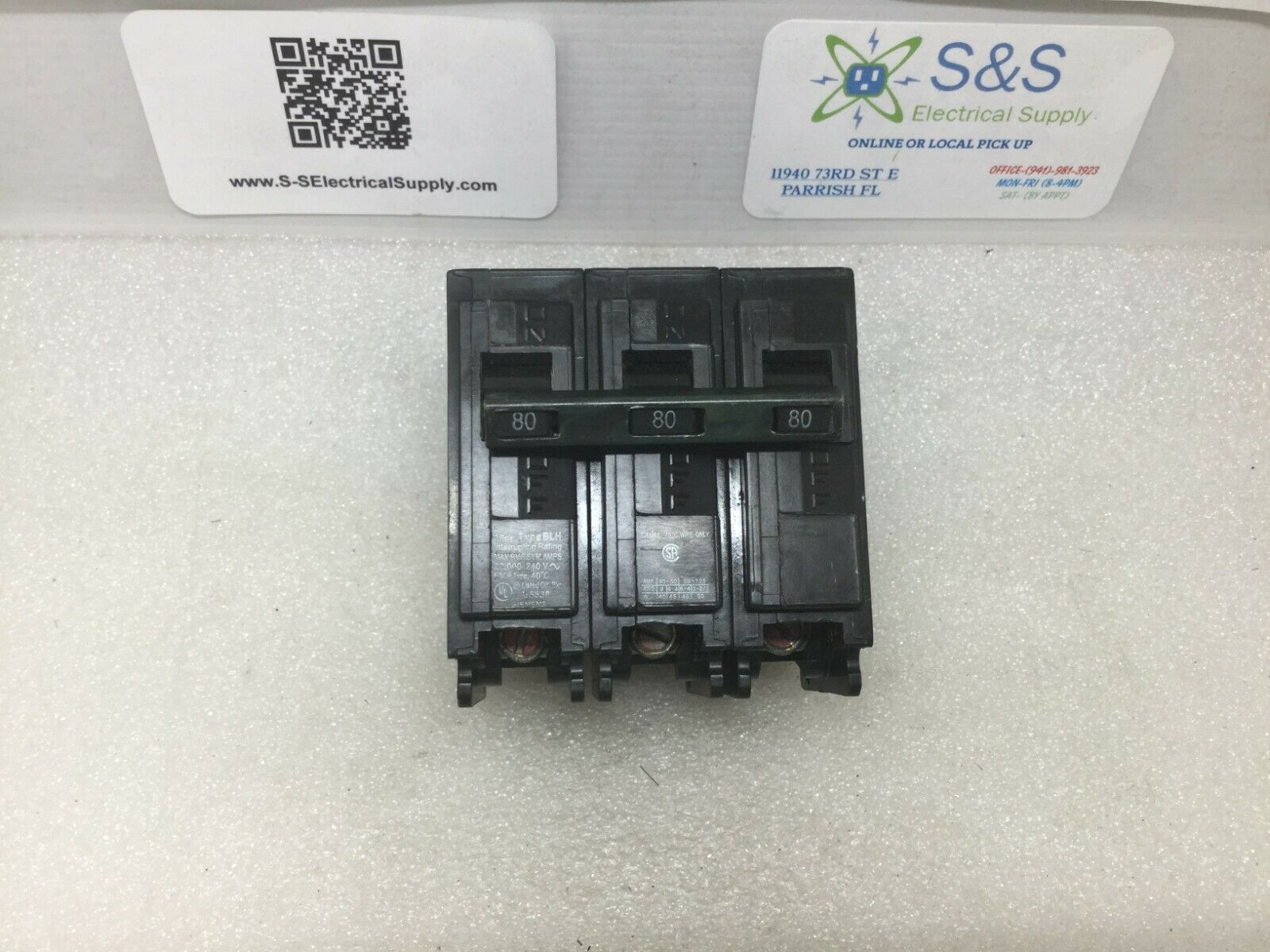 Siemens B380h Blh 3 Pole 80 Amp 240 Volt B380h Circuit Breaker