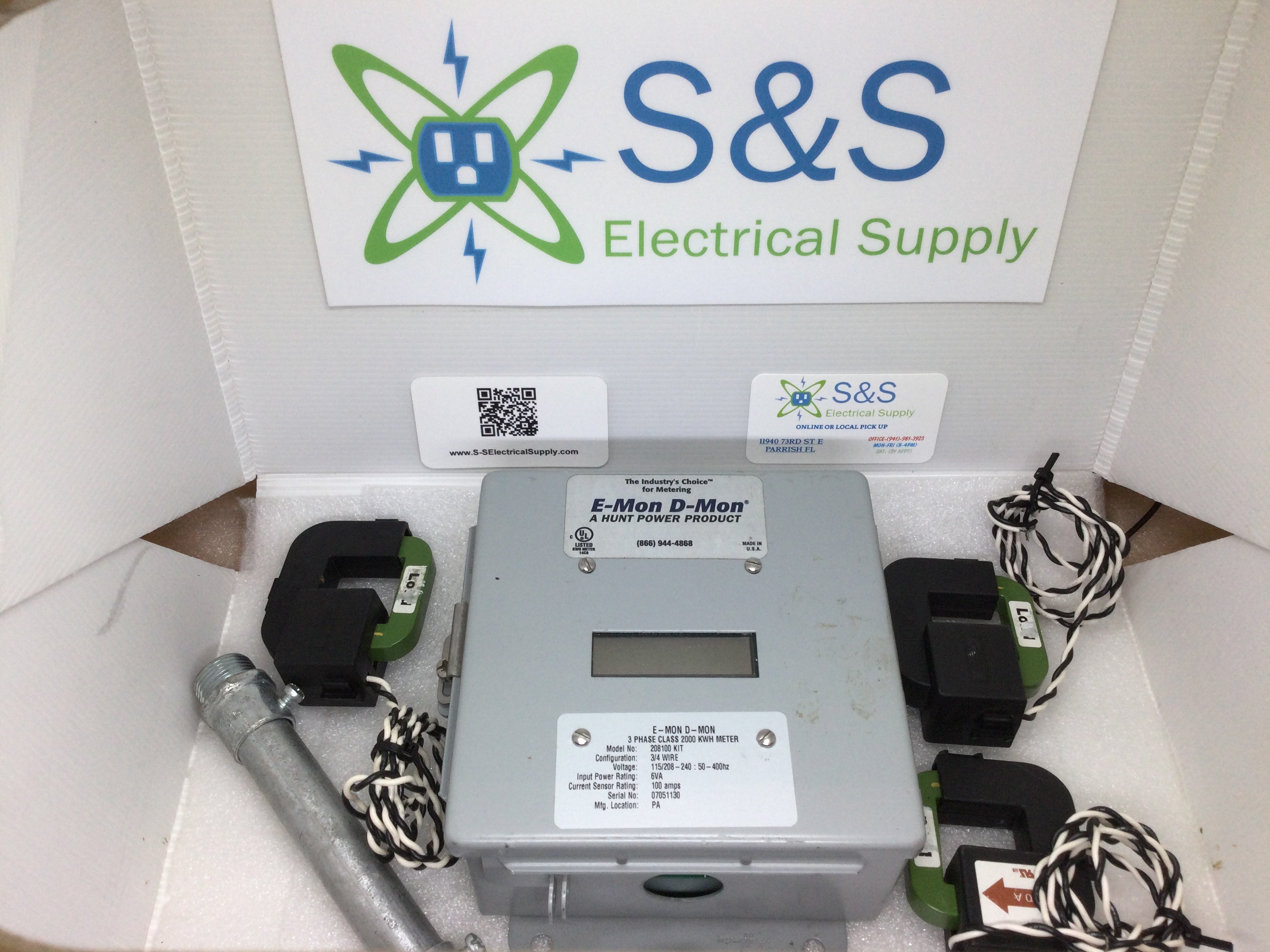 EMon DMon 208100kit 100 Amp, 120208/240v, 3 Phase 4 Wire Kwh/Demand