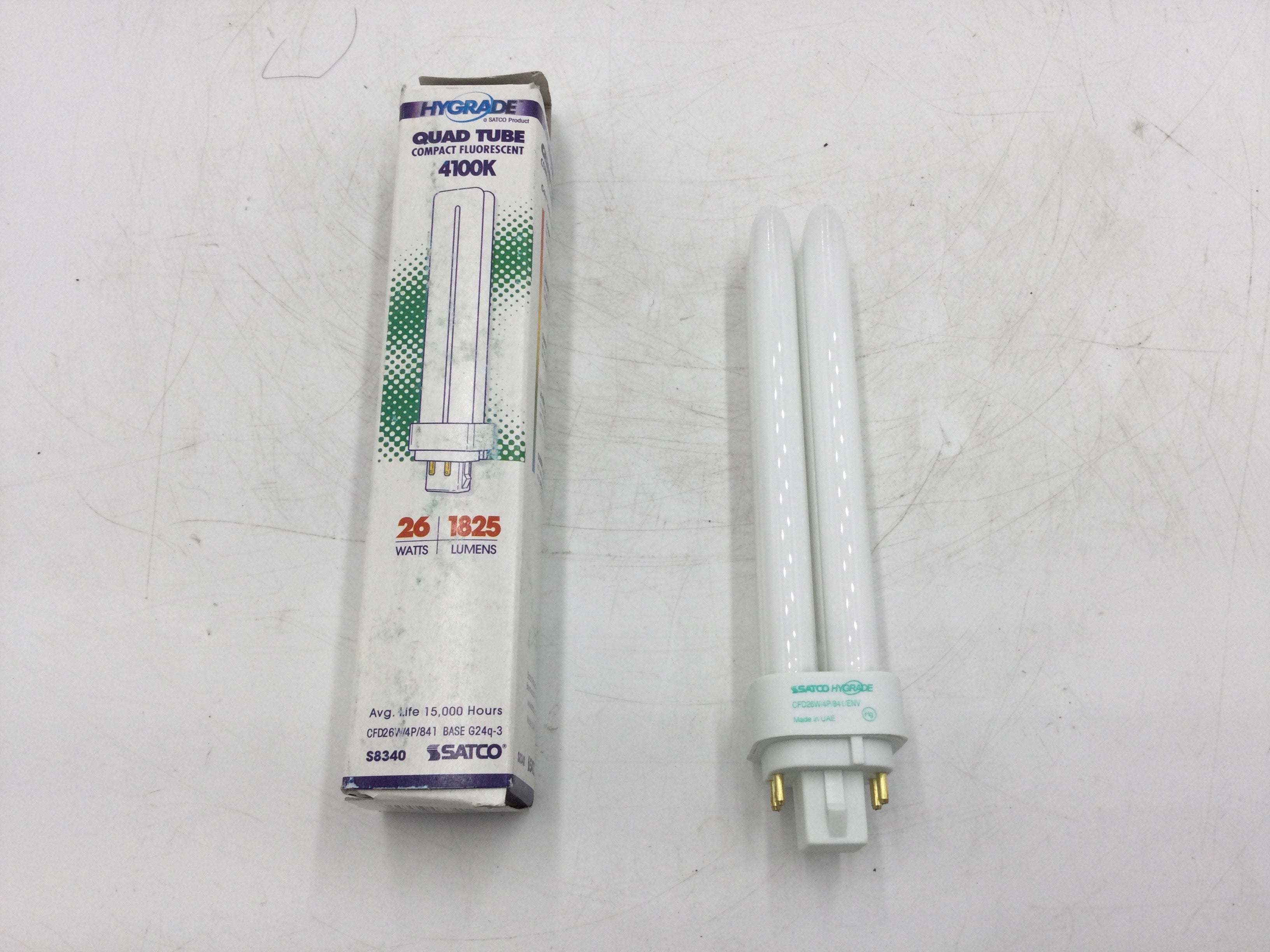 Satco Hygrade S8340 CFD26W/4P/841 Quad Tube 26W Compact Fluorescent, image size:3264x2448