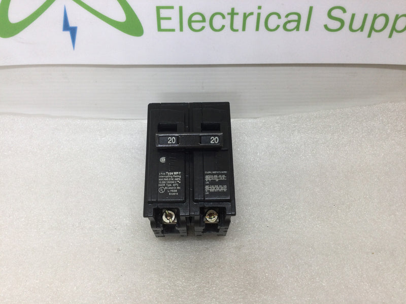 Murray/Crouse Hinds MP220 Style MP/MP-T 20 Amp 2 Pole 120/240v Circuit Breaker