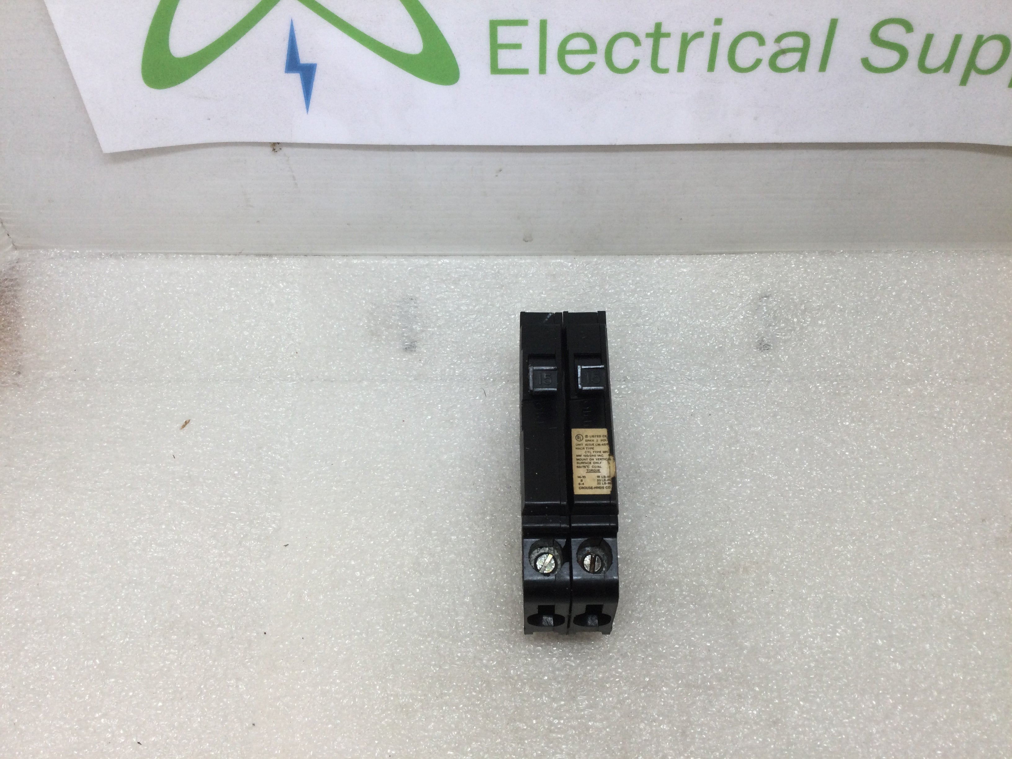 Disjoncteur Crouse Hinds MH115L 15A 1 Pôle - Reconditionné Par Le Vendeur - 120V AC Manuel
