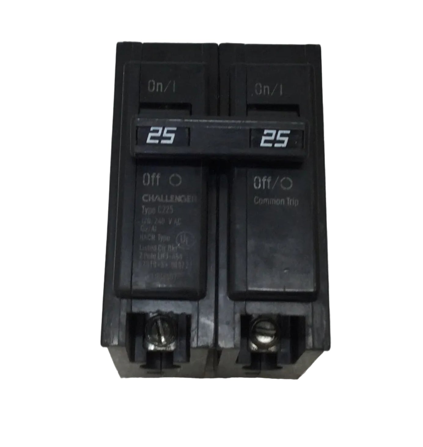 Challenger C225 25 Amp 2 Pole 120/240V Type C Circuit Breaker - Printe
