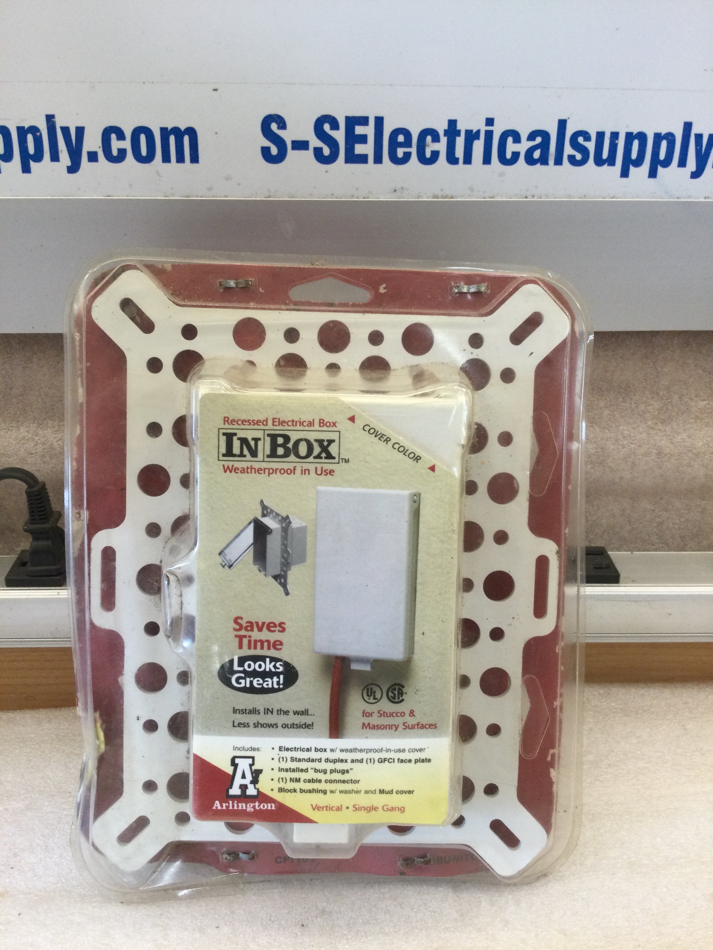 Arlington DBVM1W Weatherproof Recessed Electrical Box For Stucco & Mas