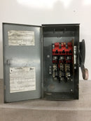 Eaton DH362NGK Heavy Duty Safety Switch 60 Amp 600 Vac 3 Pole