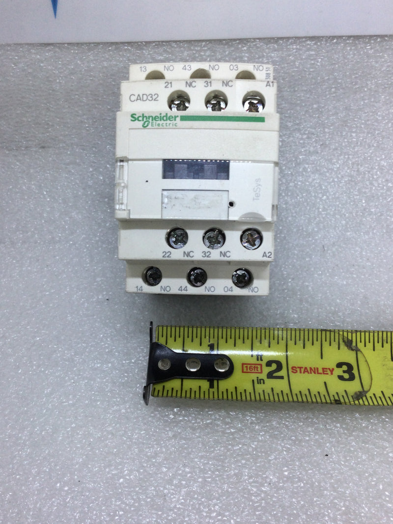 Schneider Electric CAD32 Control Relay 230v 50/60hz 5 Pole 10 Amp DIN Rail Mount