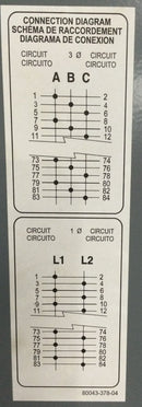 Square D HCP50866 600 Amp Panel W/HCW86TSD 600v 480/277v 120/208v Nema1 Panelboard