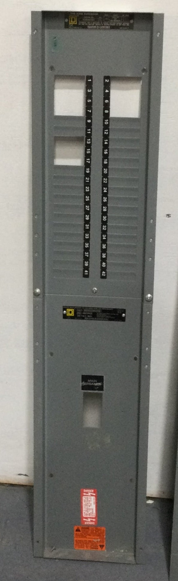 Square D NQOD442L225CU 225 Amp 240 Volt 3 Ph/4 Wire Type NQOD Panelboard