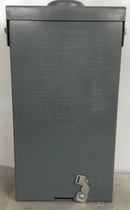 Square D Q02100NRB 100 Amp 120/240V Outdoor Circuit Braker Enclosure with 2 Pole Circuit breaker included.