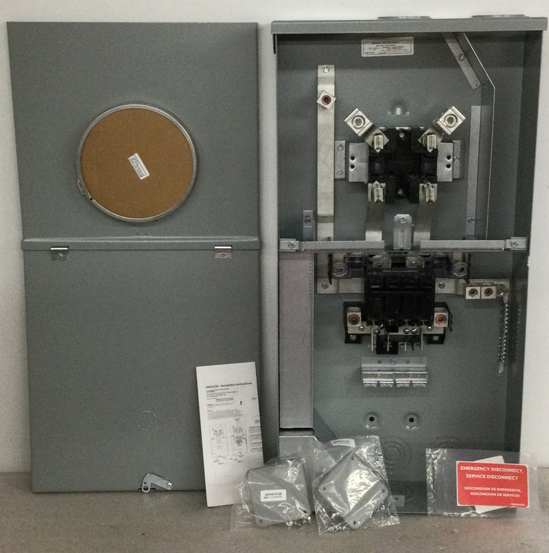 GE TSM420CSCUP Power Mark Gold 200 Amp 4-Space 8-Circuit Meter Socket Load Center Outdoor NEMA 3R surface mount