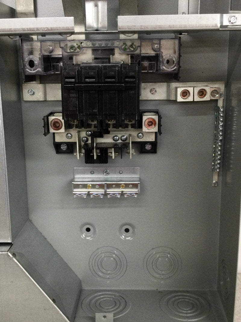ABB TSM420CSCUP 200 Amp Outdoor Meter Load Center – 4-Space, 8-Circuit, Main Breaker, NEMA 3R