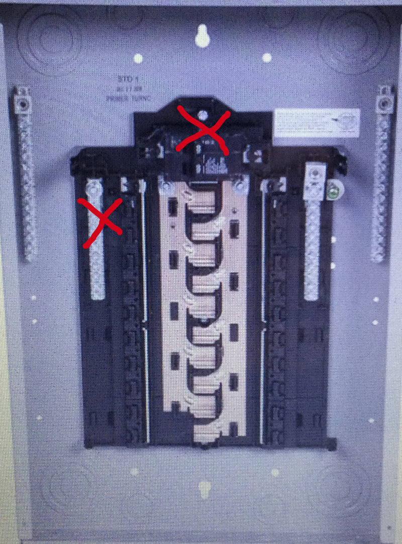 Siemens PN2020B1100C 100 Amp 20 Space/20 Circuit Main Breaker Panel Guts