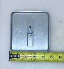 Eaton Hub Closure Plate - 4 7/8" x 4 7/8" Galvanized Metal with Wingnut mount.