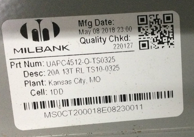 Milbank Manufacturing Company UAPC4512-O-TS0325 Meter Socket