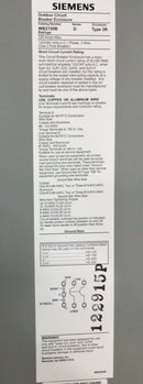 Siemens WB2150B 225 Amp Outdoor Circuit Breaker Enclosure Type 3R
