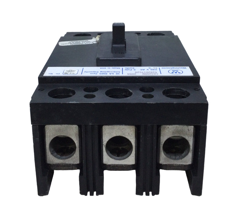 Westinghouse CA3200W 200 Amp 3 Pole 240V 10kA Circuit Breaker - Cosmetic Flaw