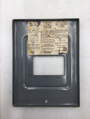 Square D QO 6-12 100 Amp 6 Space 120/240V Dead Front Cover 10 1/8" x 7 5/8"