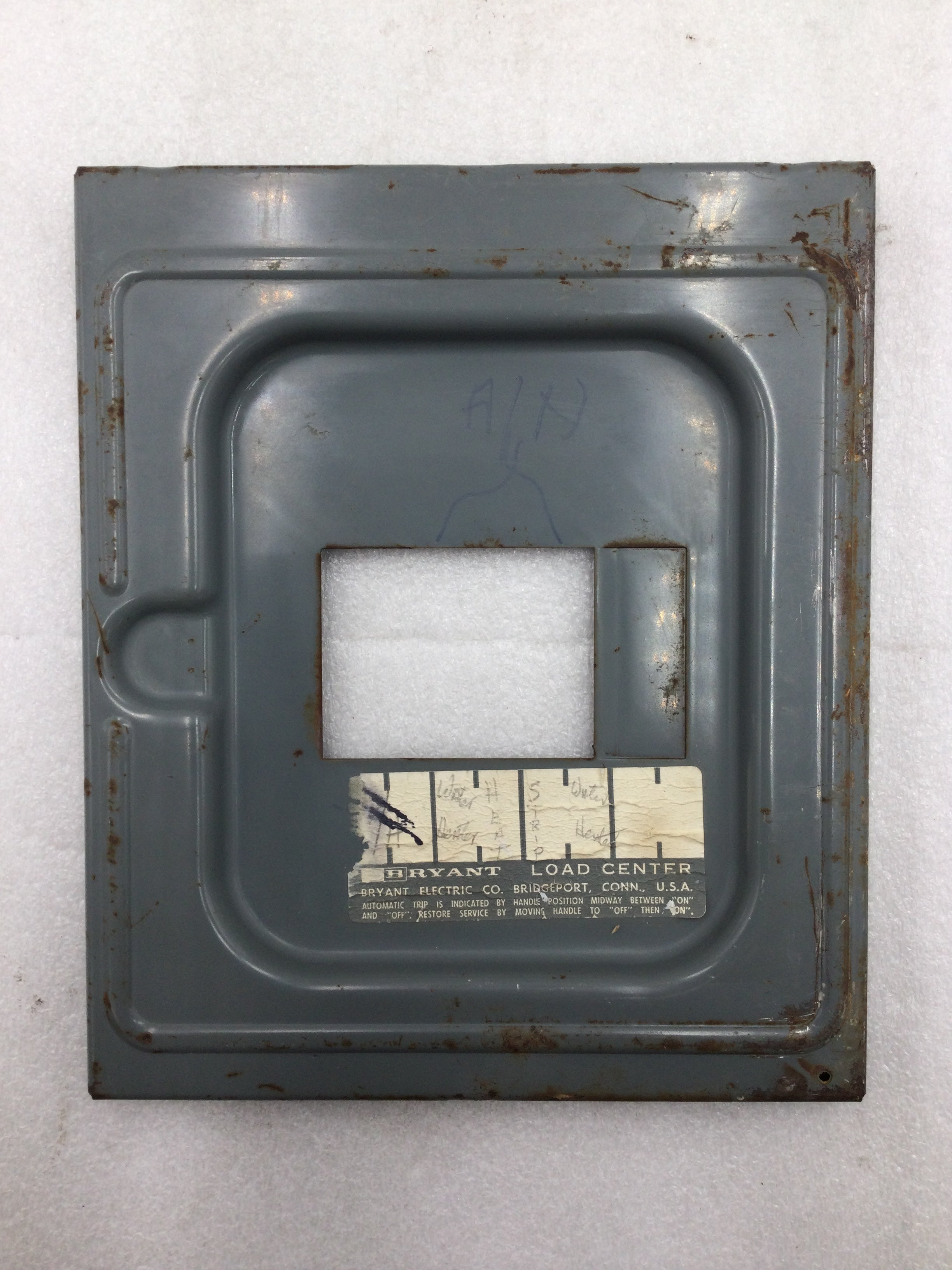 Bryant 4-8FL 100 Amp 4 Space 120/240V Model C Dead Front Cover 9 7/8