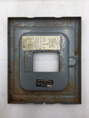 Bryant 4-8FL 100 Amp 4 Space 120/240V Model C Dead Front Cover 9 7/8" x 8 1/4"