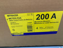 Square D MPR64200 4 Position 120/240VAC Ringless MP Meter-Pak Meter Center