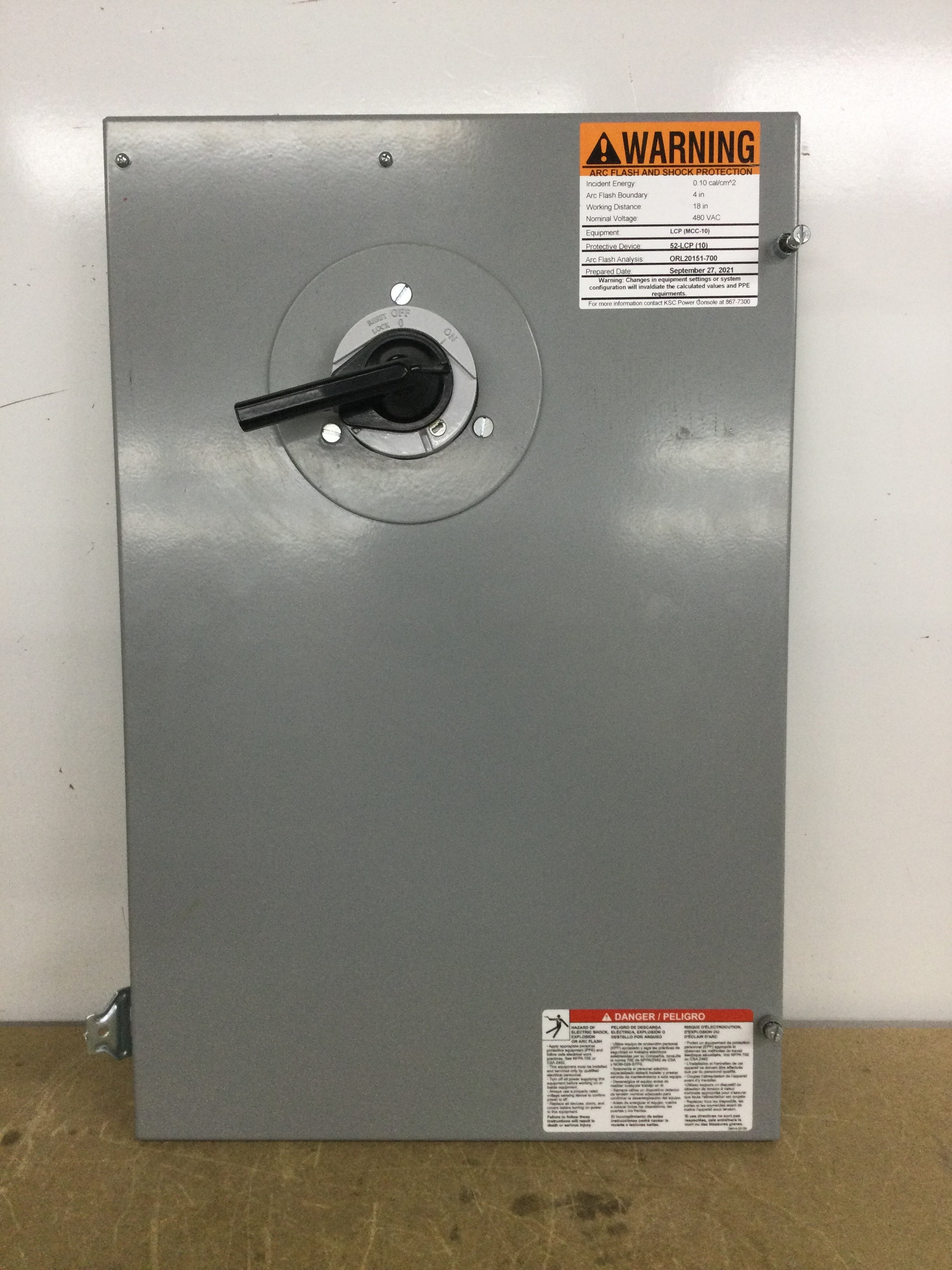Schneider Electric 42725840-003 LCP (MCC-10) Control Switch for MCC Ca