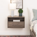 Floating Nightstand DDBW-1411-1Milo 1-Drawer Drifted Gray