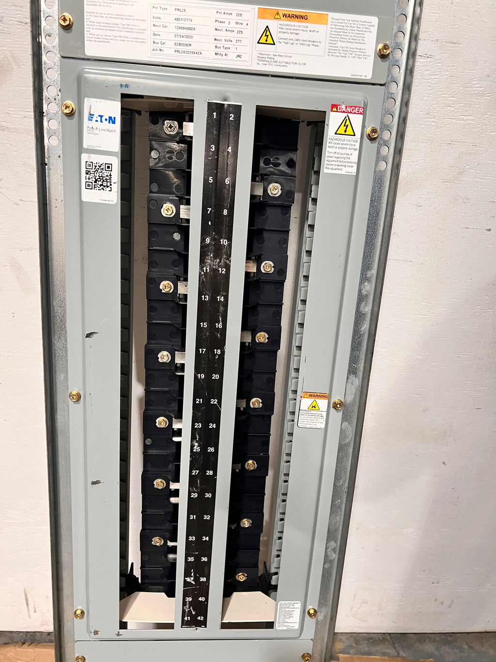 Power R Line PRL2X 225 Amp Pow-R-Line Expert 480Y/277V 3 Phase 4 Wire Panelboard