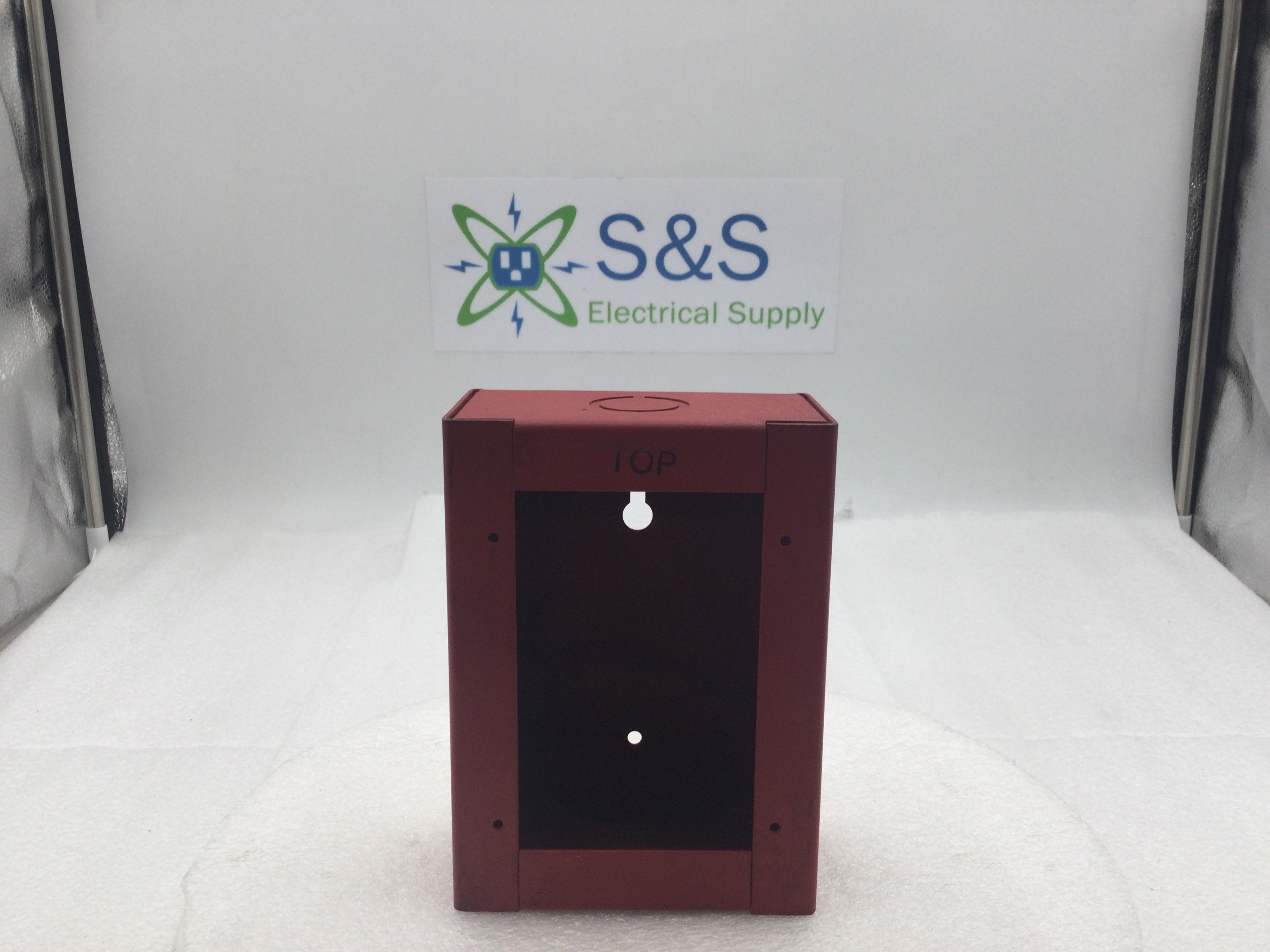 Unbranded Red Metal/Steel Fire Alarm Surface Mount Back Box 4