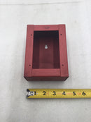 Unbranded Red Metal/Steel Fire Alarm Surface Mount Back Box 4" X 5.5"