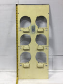 Square D EZM36-125R 125A 6 Gang Meter Center Dead Front 48 1/2" x 20" - Flawed