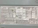 Cutler Hammer BR3040NC200 200 Amp 30 Space Panel Door w/Main 35 1/8" 15 3/8"