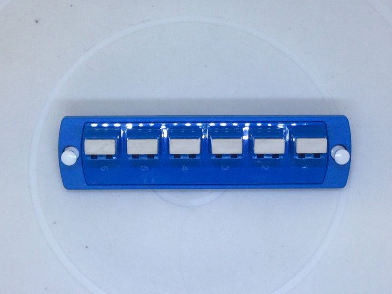 Leviton 5F100-2QL Opt-X Fiber Optic Adapter Plate - Aqua